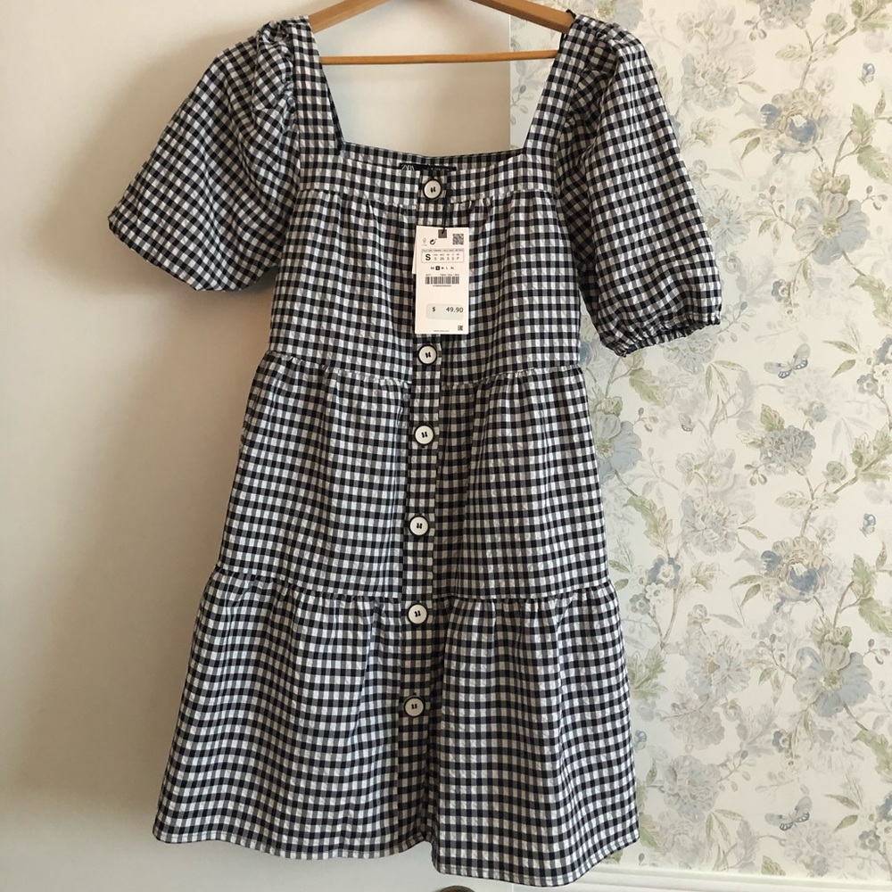 GINGHAM MINI DRESS